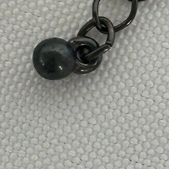 Joan Rivers Statement Necklace Rhinestone Blue Flowers Silver - Picture 9 of 11